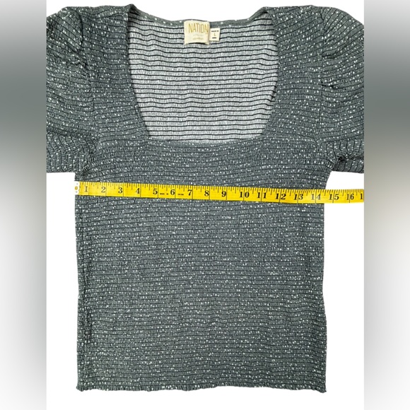 Nation LTD | Alexandra Smocked Long Sleeve | Large | Like New!! - Picture 5 of 6